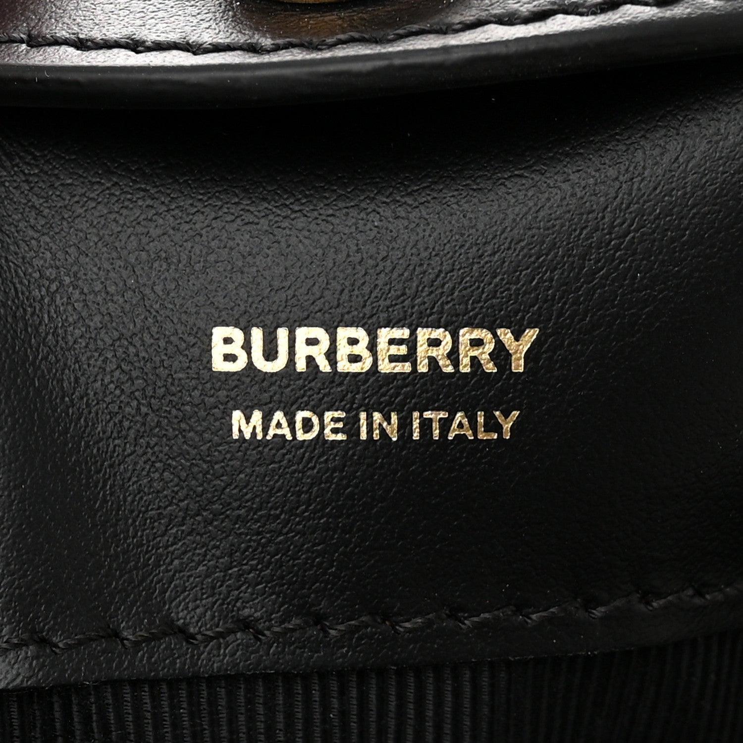 Burberry Calfskin Monogram Motif TB Bucket Black Banlieue91