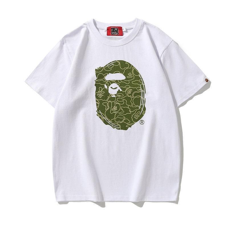 Bathing Ape White T-Shirt without Collar Banlieue91