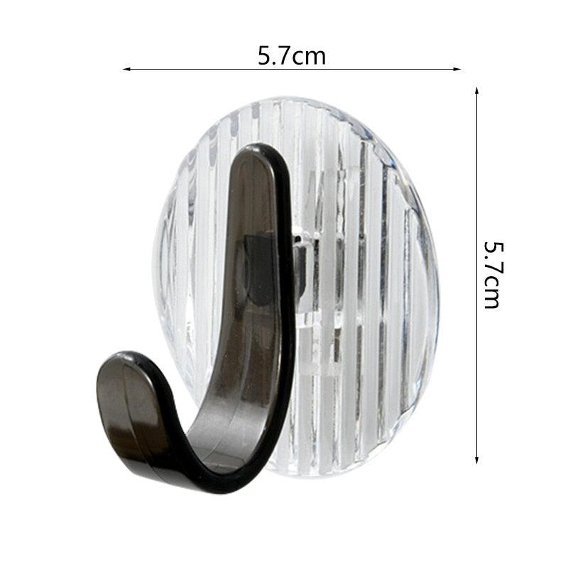Acrylic Self Adhesive Hooks Wall Hook Home Décor Bathroom Towel Hooks Rack Hanging Coat Hanger Door Back Keys Hanger Bag Holder Wall Hanger Storage Organizer for Living Room Bedroom Wall Door Stevvex
