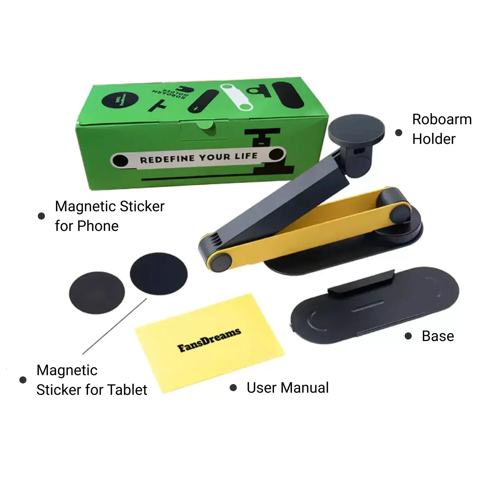 Fansdreams™ Wall Mount Adjustable Magnetic Phone & Tablet Holder Cool Gadget