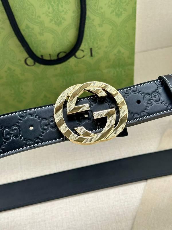 GUCCI Embellished coated-canvas and leather belt 'Black' Banlieue91