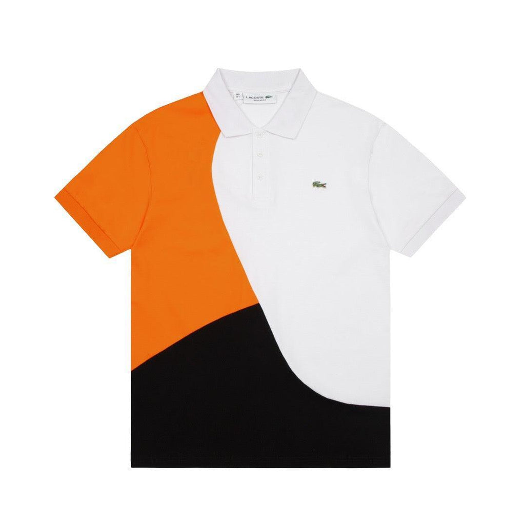 Lacoste T-Shirt with Collar 'Orange-White-Black' Banlieue91
