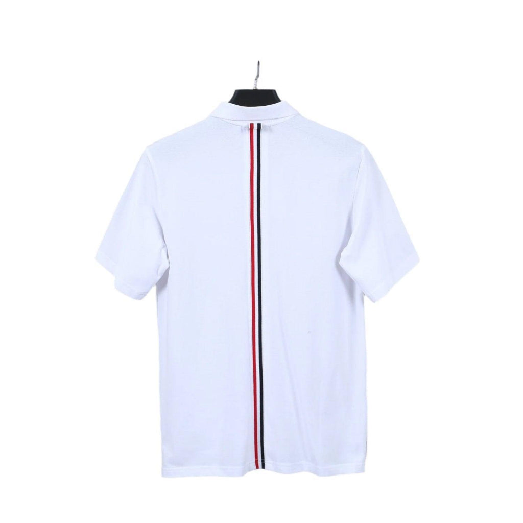 Thom Browne White T-Shirt with Collar Banlieue91
