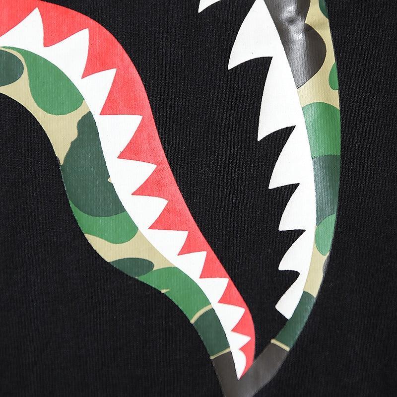 BATHING APE Black T-SHORT SLEEVE TEE 1ST CAMO SHARK TEE Banlieue91