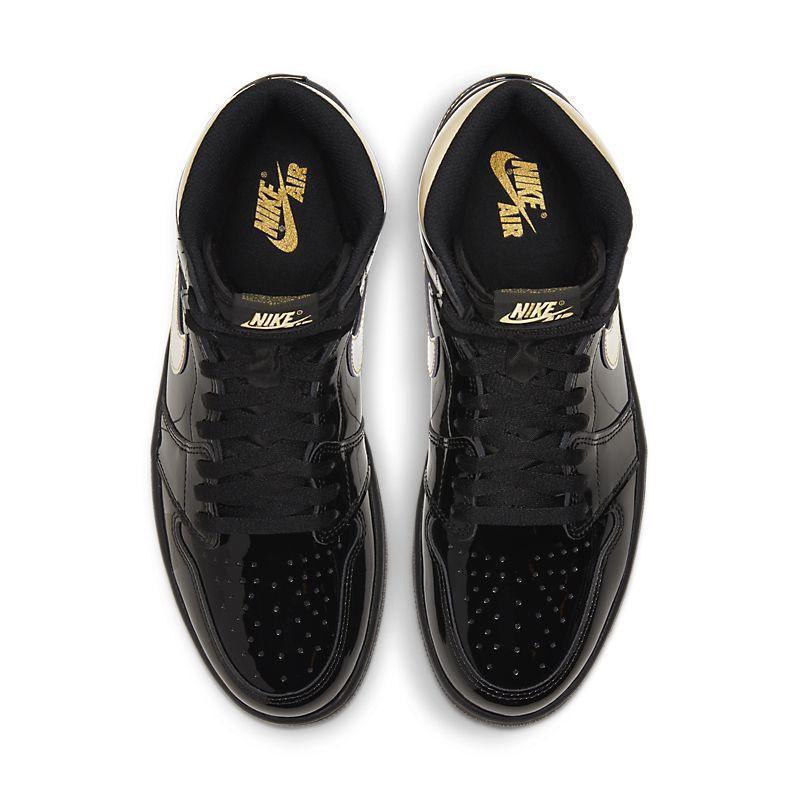 Air Jordan 1 High 'Black Metallic Gold Patent' Banlieue91