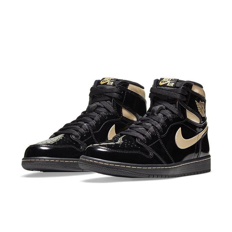 Air Jordan 1 High 'Black Metallic Gold Patent' Banlieue91