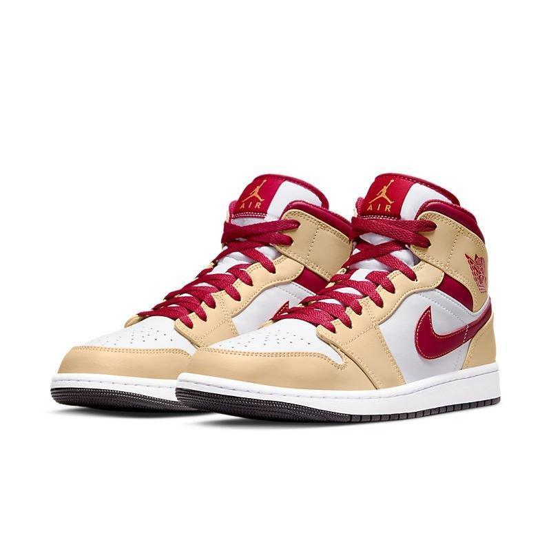 Air Jordan 1 Mid 'Light Curry Cardinal' Banlieue91