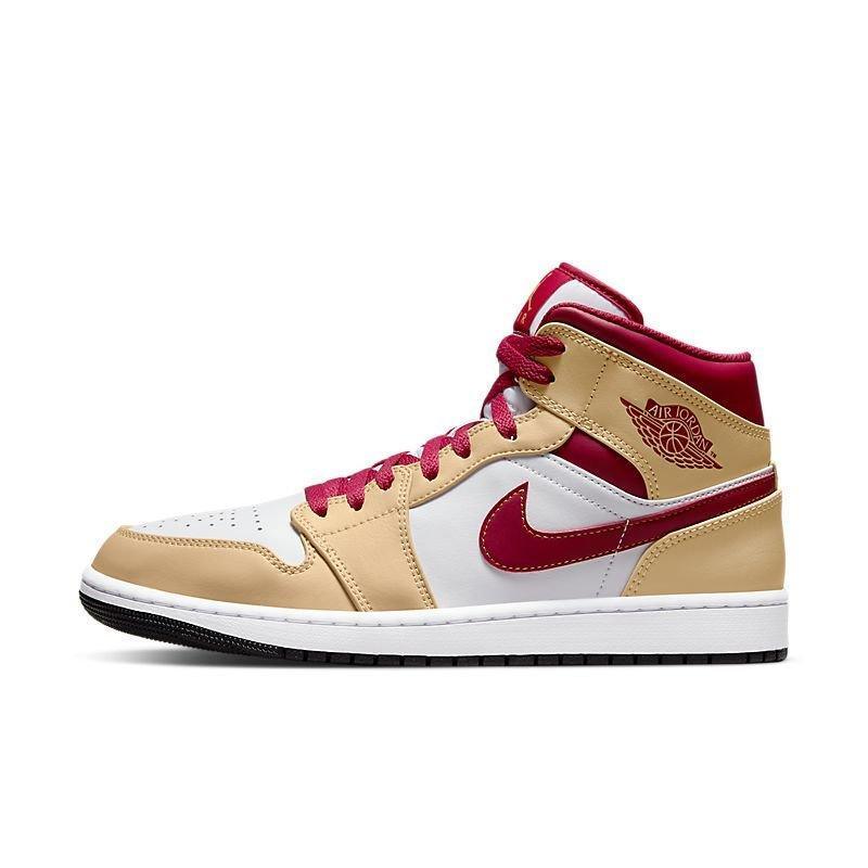 Air Jordan 1 Mid 'Light Curry Cardinal' Banlieue91
