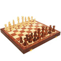 Magnetic Wood Chess Folding Chess Board Puzzle Game for Adults and Children Checkers Toy American Smart