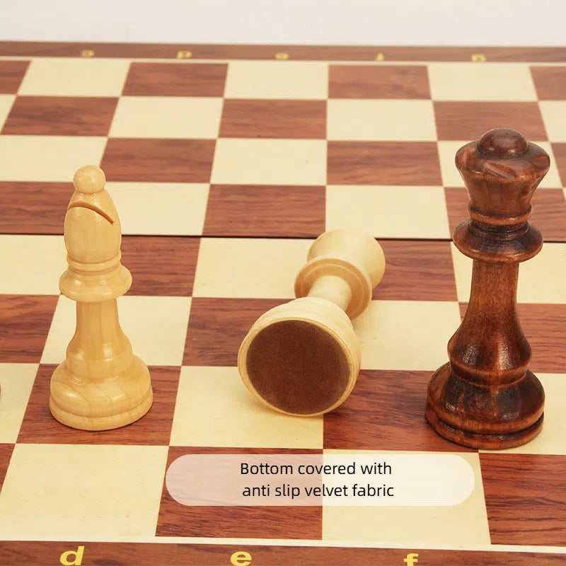 Magnetic Wood Chess Folding Chess Board Puzzle Game for Adults and Children Checkers Toy American Smart