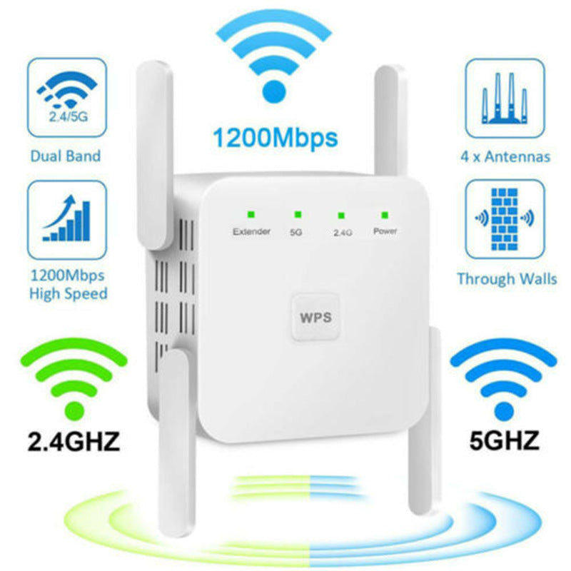 AC1200M dual band repeater wireless signal amplifier 5G high-power extender wifi repeater American Smart