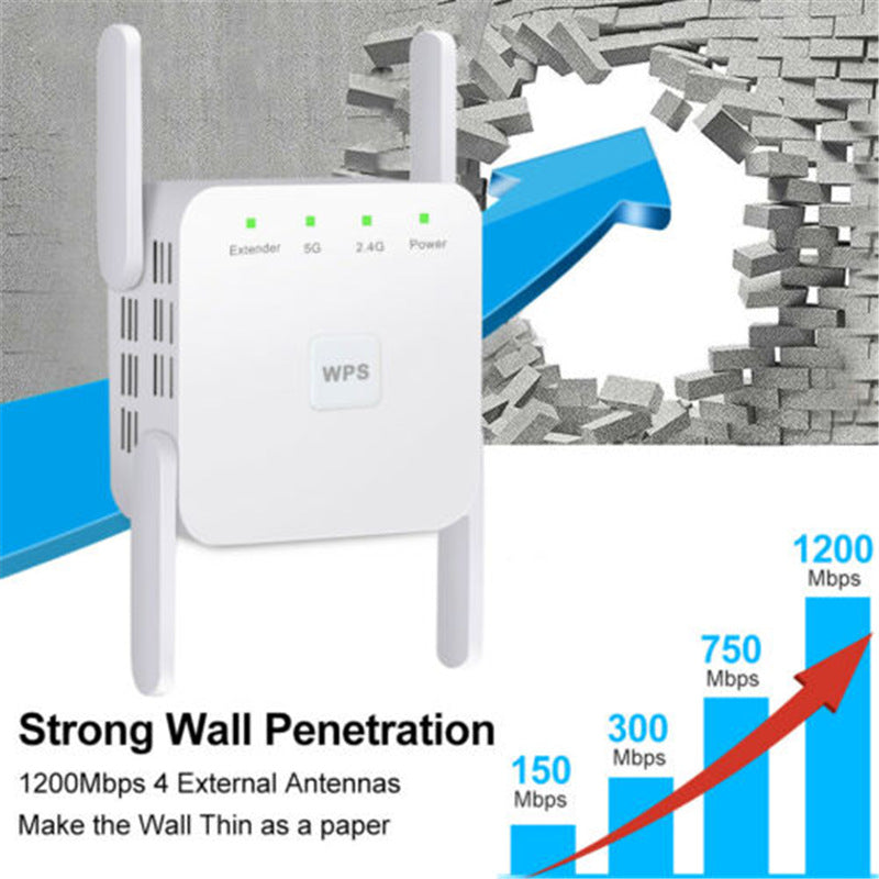 AC1200M dual band repeater wireless signal amplifier 5G high-power extender wifi repeater American Smart