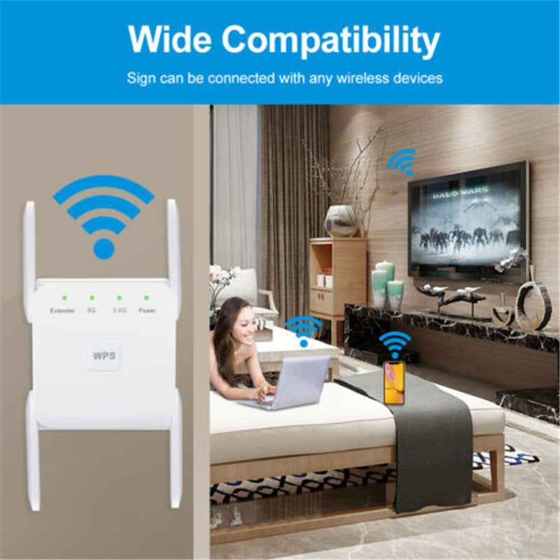AC1200M dual band repeater wireless signal amplifier 5G high-power extender wifi repeater American Smart