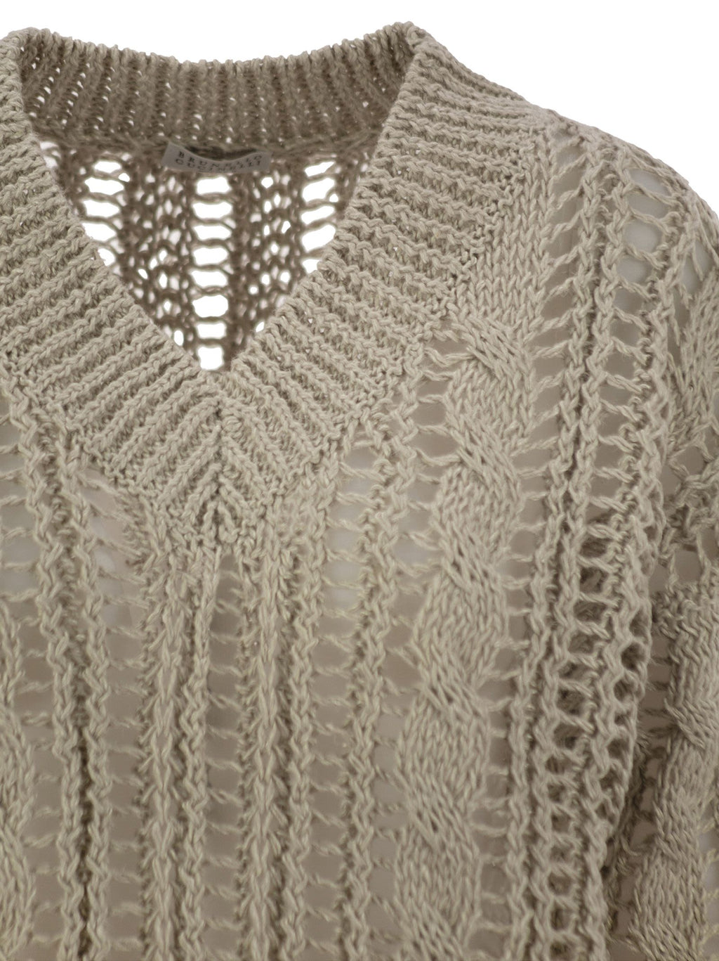 Brunello Cucinelli Women Cable & Mesh Jute And Cotton Jersey