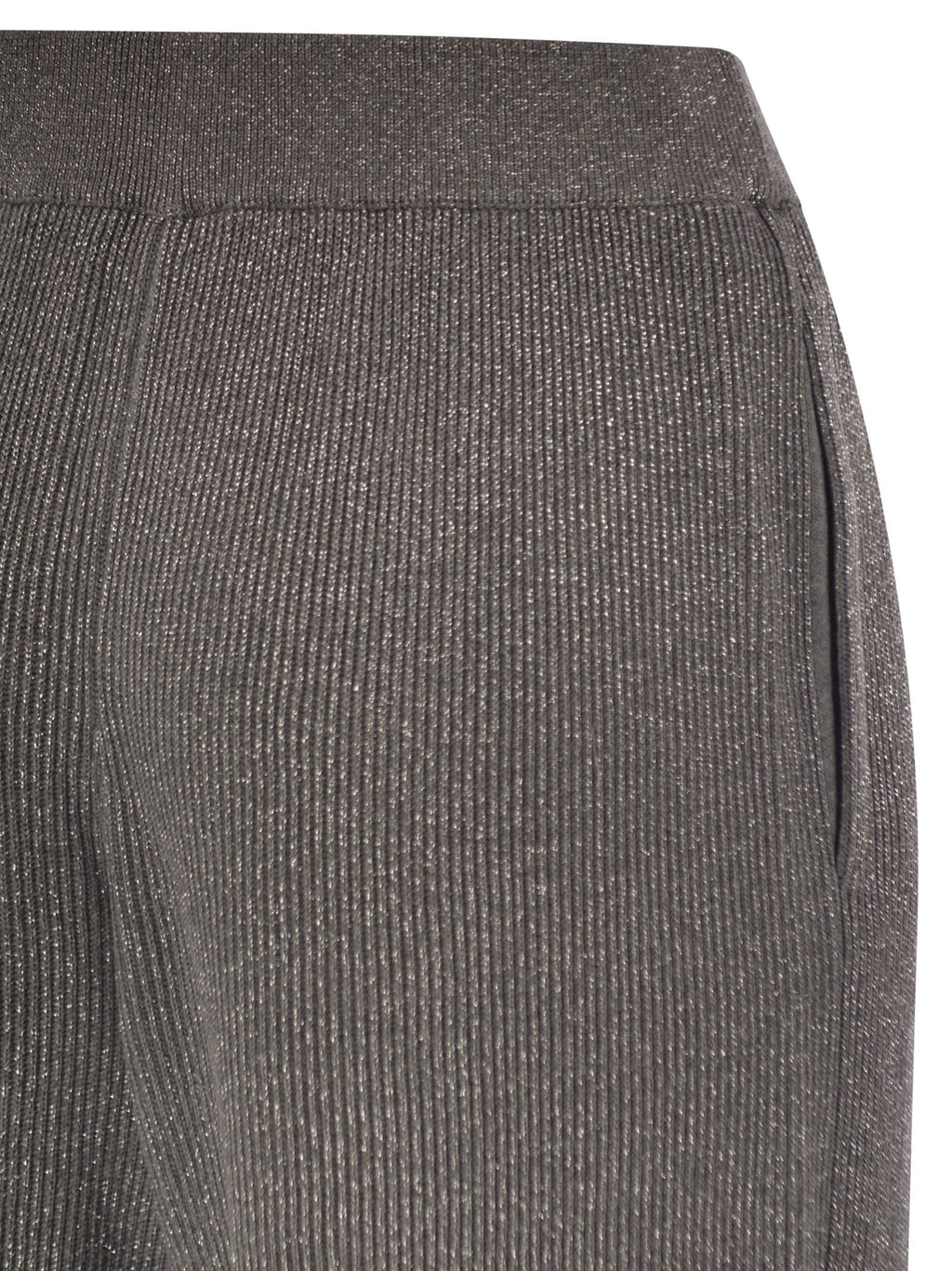 Brunello Cucinelli Women English Rib Cotton And Viscose Pants