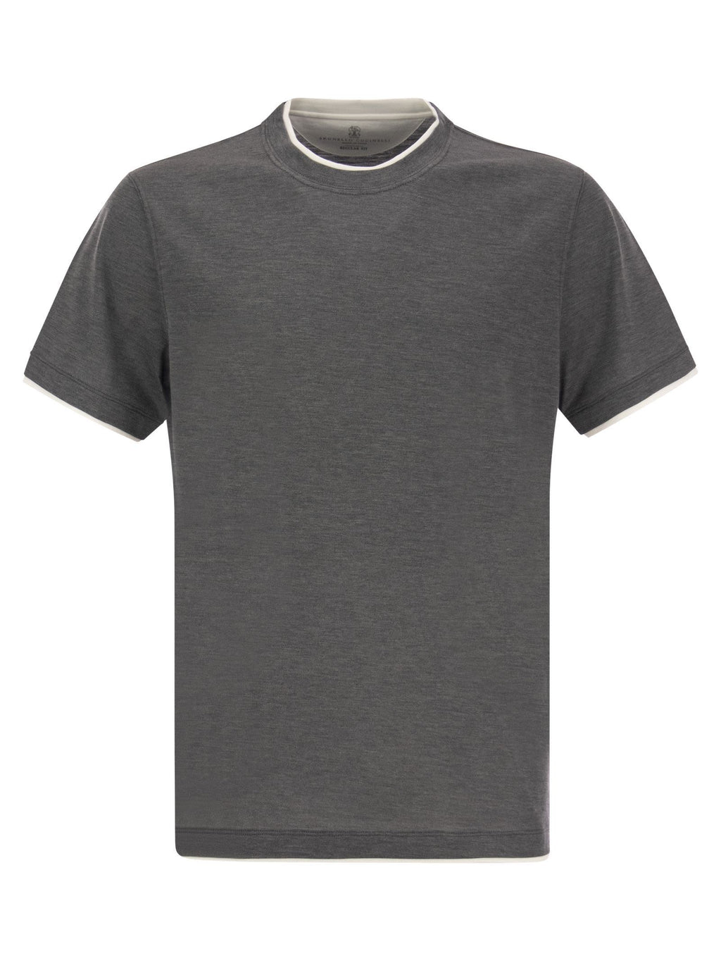 Brunello Cucinelli Men Silk And Cotton T-Shirt