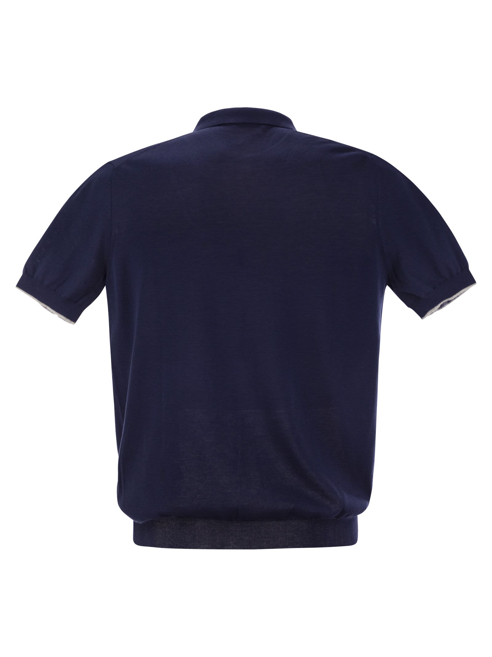Fay Men Cotton Buttonless Polo Shirt