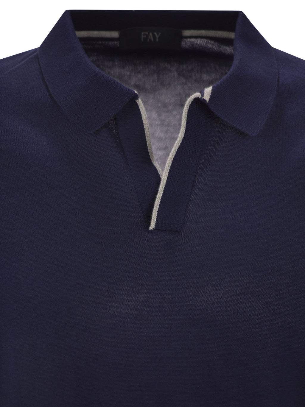 Fay Men Cotton Buttonless Polo Shirt