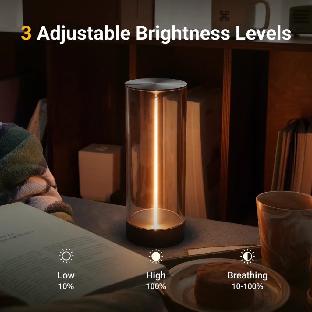 AUGE Light Minimalist Cordless LED Table Lamp, White, Gray Cool Gadget