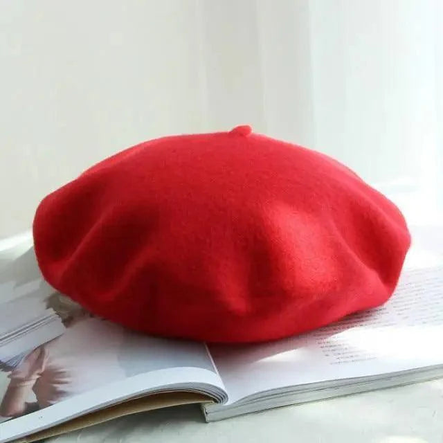 Autumn Winter Hat 100% Pure Wool For Winter  Women Painter Hat Vintage Girls For Casual Wear Female Warm Walking Cap Classic Wool Cool Beret for Men and Women Stevvex