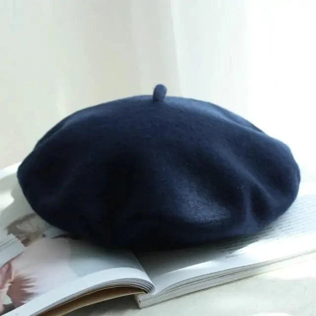 Autumn Winter Hat 100% Pure Wool For Winter  Women Painter Hat Vintage Girls For Casual Wear Female Warm Walking Cap Classic Wool Cool Beret for Men and Women Stevvex