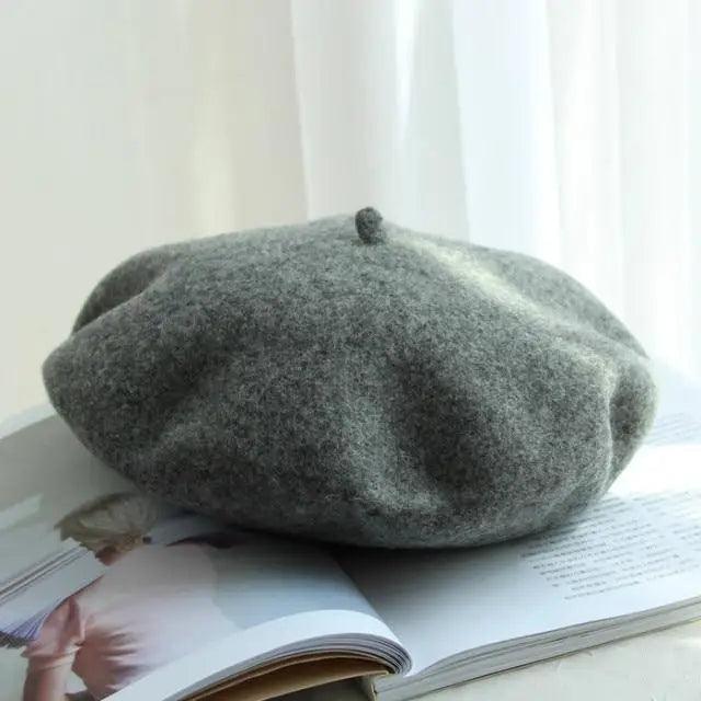 Autumn Winter Hat 100% Pure Wool For Winter  Women Painter Hat Vintage Girls For Casual Wear Female Warm Walking Cap Classic Wool Cool Beret for Men and Women Stevvex
