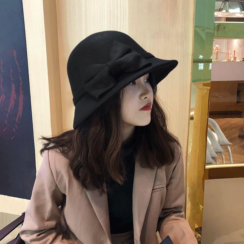 Autumn Winter Polyester Flat Top Hat For Women's Luxury Wide Fedora Hat Jazz Cap Classic Wide Hat Women Comfortable Elegant Hat For Summer Classic Design Stevvex