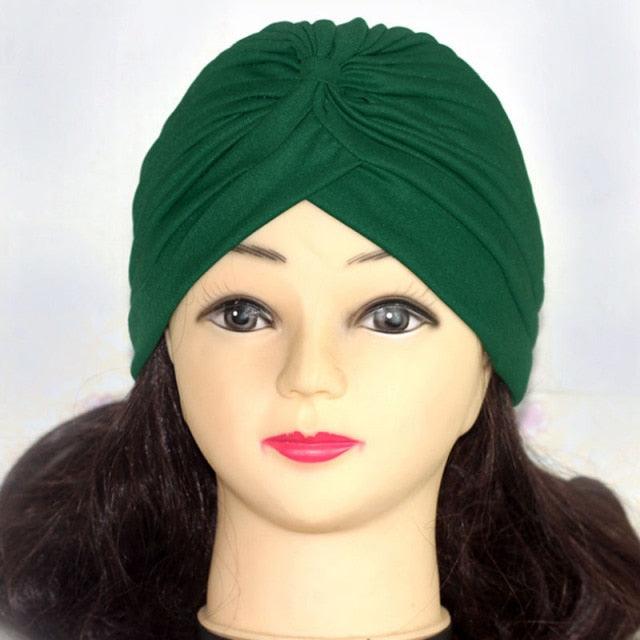 Autumn Winter Warm Headwear Soft Shine Silver Gold Lightweight Knot Twist Turban Headbands Cap Casual Streetwear Hats For Women Stevvex