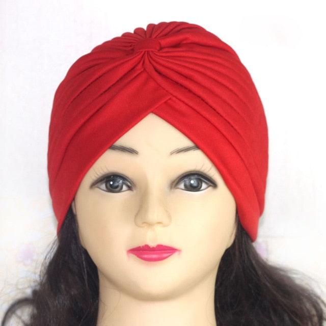 Autumn Winter Warm Headwear Soft Shine Silver Gold Lightweight Knot Twist Turban Headbands Cap Casual Streetwear Hats For Women Stevvex