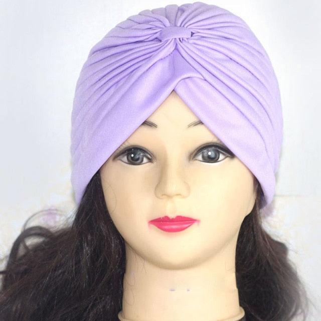 Autumn Winter Warm Headwear Soft Shine Silver Gold Lightweight Knot Twist Turban Headbands Cap Casual Streetwear Hats For Women Stevvex