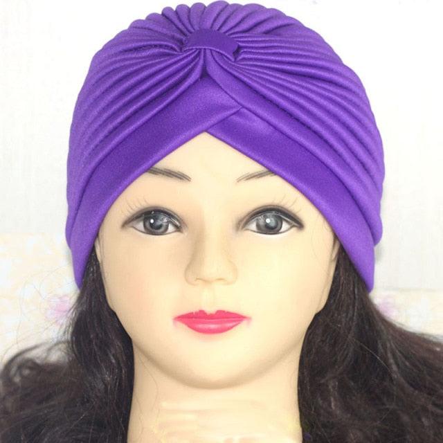 Autumn Winter Warm Headwear Soft Shine Silver Gold Lightweight Knot Twist Turban Headbands Cap Casual Streetwear Hats For Women Stevvex