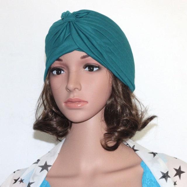 Autumn Winter Warm Headwear Soft Shine Silver Gold Lightweight Knot Twist Turban Headbands Cap Casual Streetwear Hats For Women Stevvex