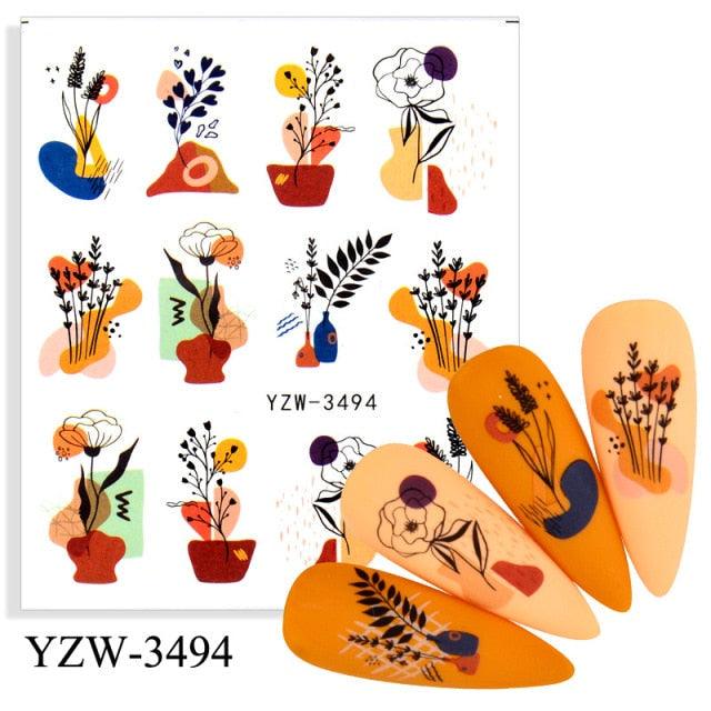 Avocado Fruit Transfer Nail Stickers Charms Winter Water Sticker For Nails Sliders Character Image Tattoo Decal Decoration Cute Summer Nail Art Stickers Summer Fruit Stickers on Nails Unicorn Banana Cherry Avocado Dog Strawberry Nail Art Decals