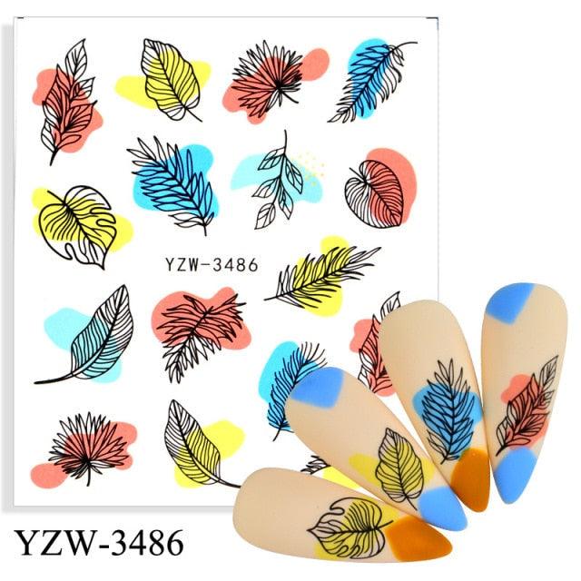 Avocado Fruit Transfer Nail Stickers Charms Winter Water Sticker For Nails Sliders Character Image Tattoo Decal Decoration Cute Summer Nail Art Stickers Summer Fruit Stickers on Nails Unicorn Banana Cherry Avocado Dog Strawberry Nail Art Decals