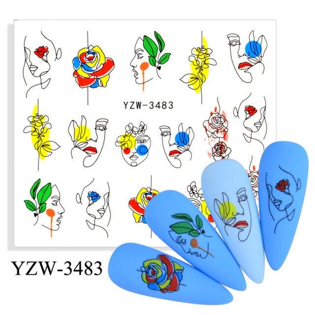 Avocado Fruit Transfer Nail Stickers Charms Winter Water Sticker For Nails Sliders Character Image Tattoo Decal Decoration Cute Summer Nail Art Stickers Summer Fruit Stickers on Nails Unicorn Banana Cherry Avocado Dog Strawberry Nail Art Decals