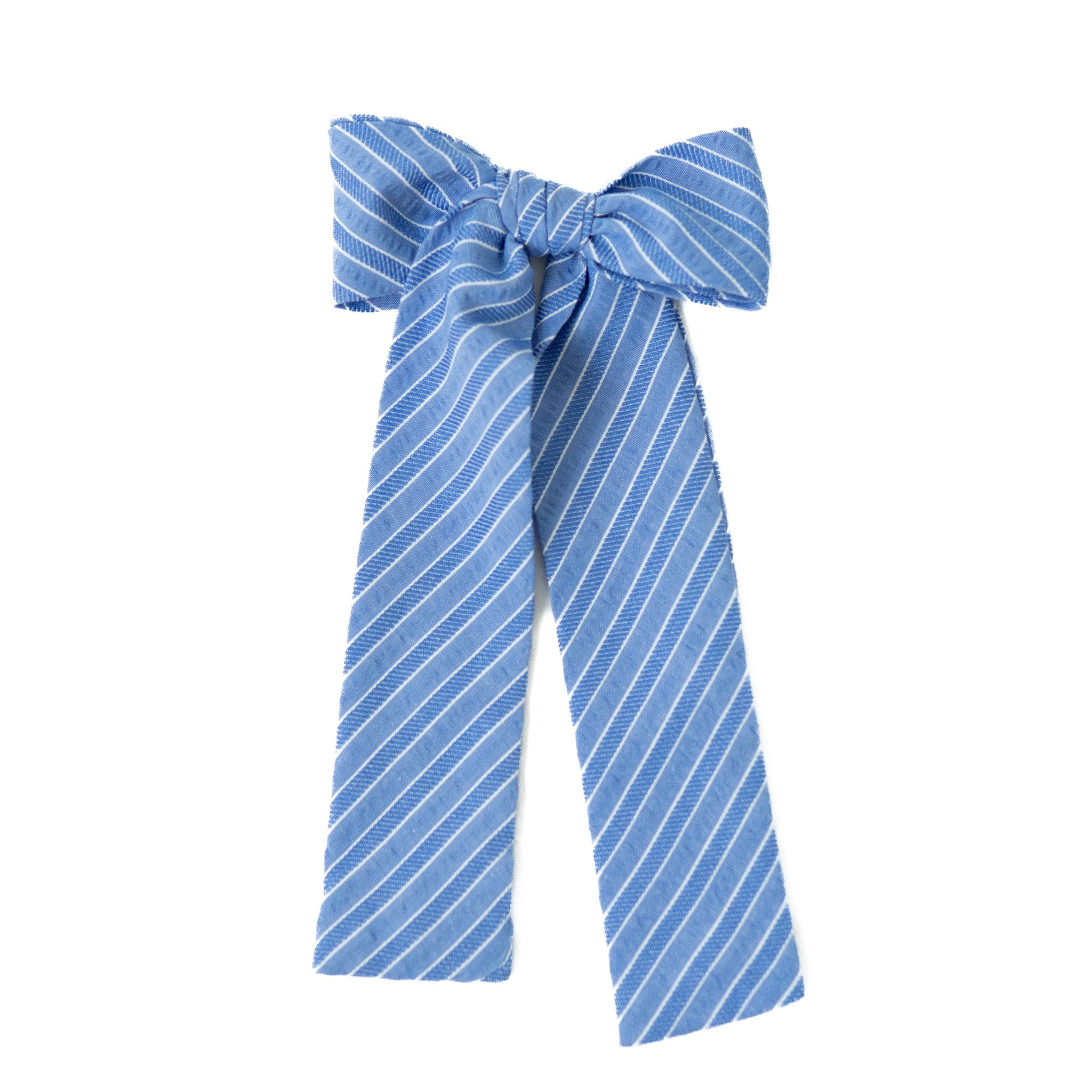 Azure Stripe - Lady Hair Bow