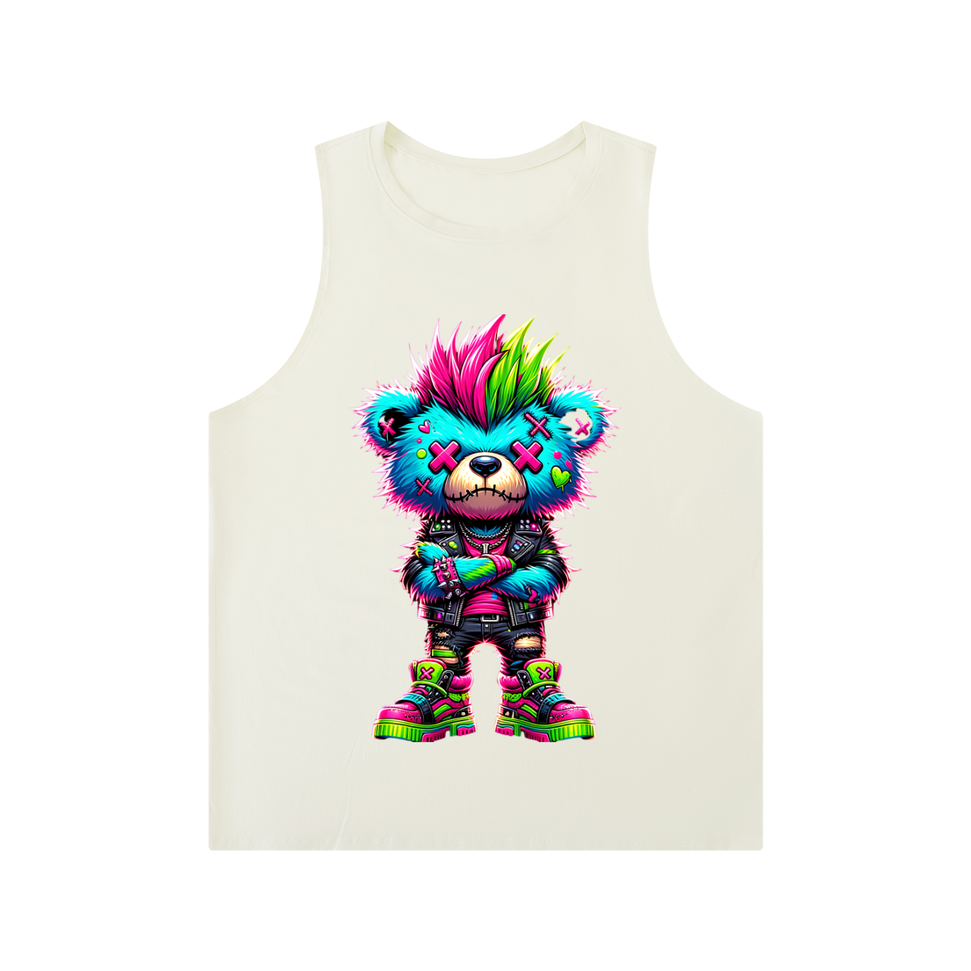 Men's Solid Color Crewneck Tank Top