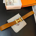 Hermes Men Gold Buckle Belt 'Brown' Banlieue91