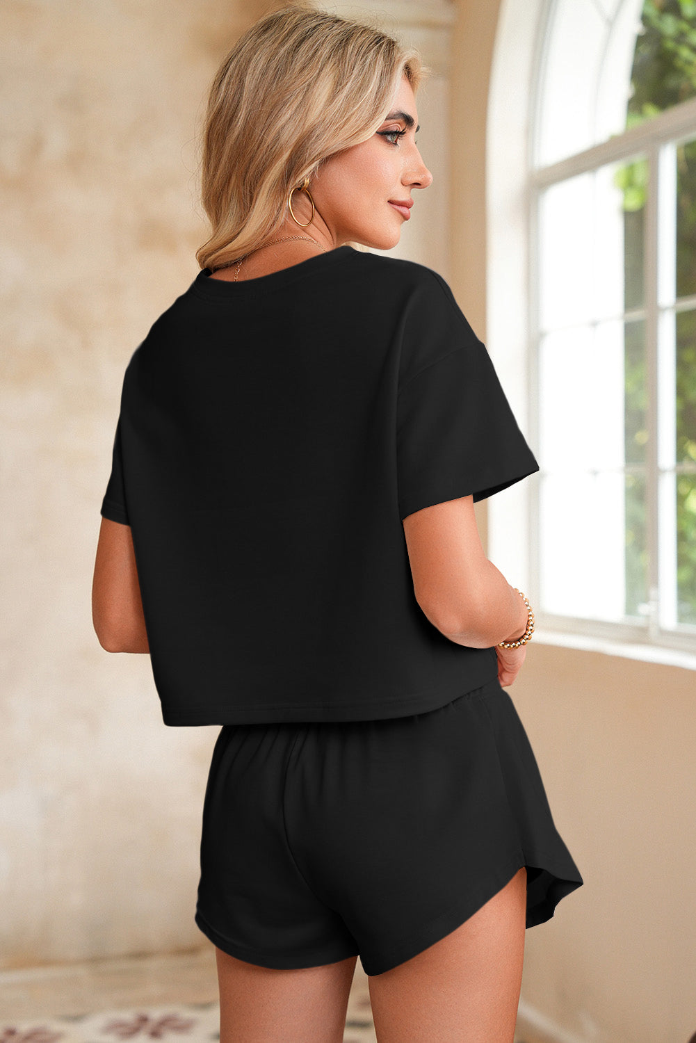 Blossom Cropped Tee and Ruffle High Waist Skort Set