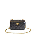 Chanel coco love long vanity case denim Camelia blue SHW Banlieue91