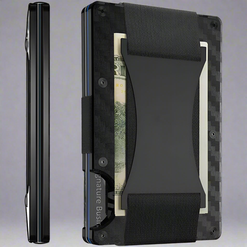 Carbon Fiber Wallet - RFID Blocking Metal Card Holder SmartPursue™