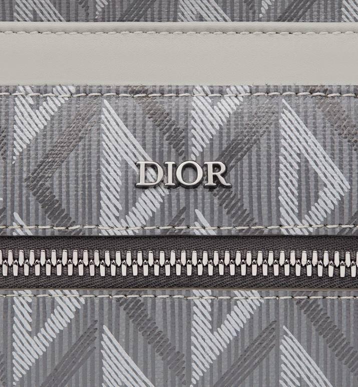 Dior Rider Zipped Backpack Grey Coated Cotton Canvas with CD Diamond Print Banlieue91