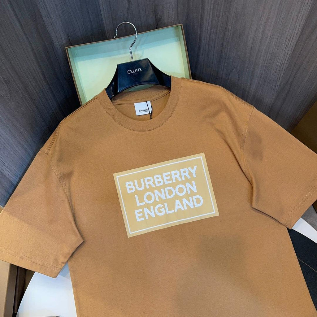 Burberry Brown & Beige T-Shirt Without Collar Banlieue91
