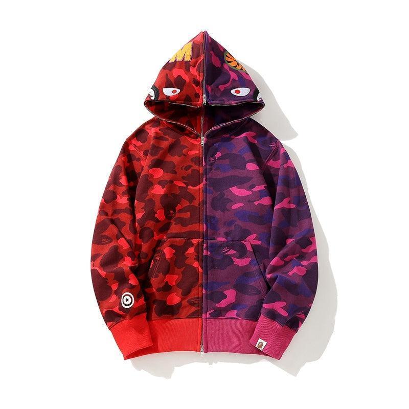 BAPE Color Camo Crazy Shark Full Zip Hoodie Banlieue91