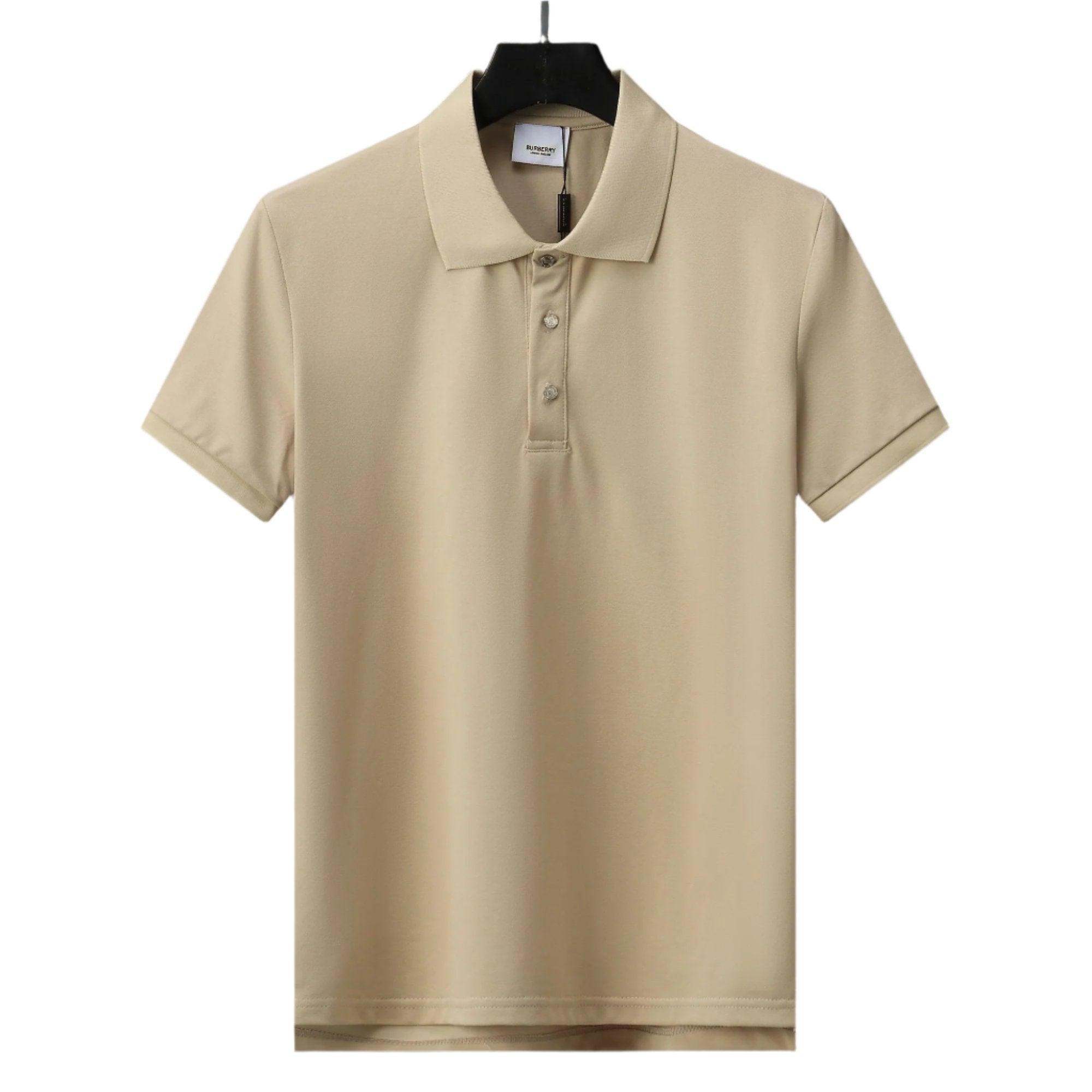 Burberry Light Brown T-Shirt With Collar Banlieue91