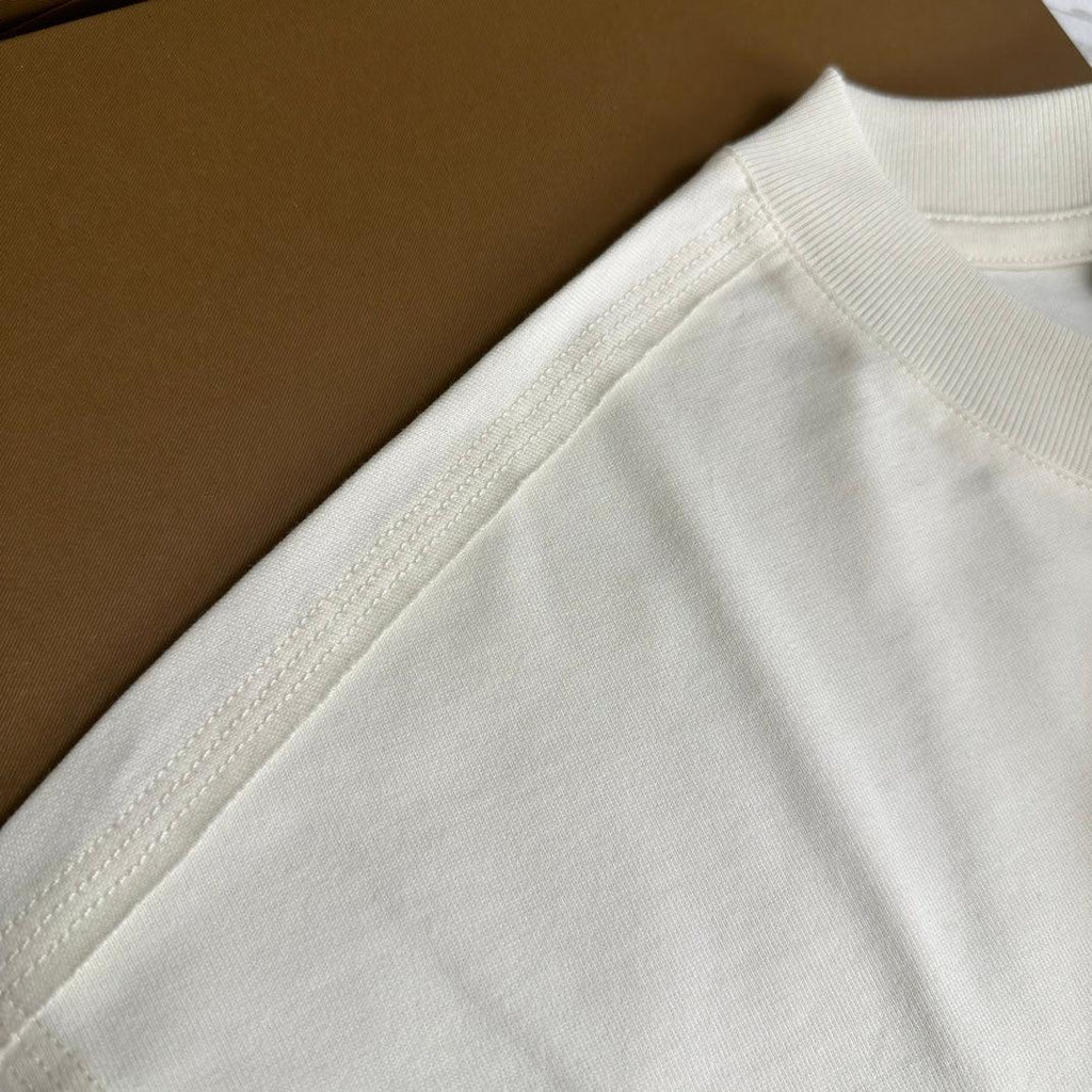 Burberry Cream T-Shirt Without Collar Banlieue91