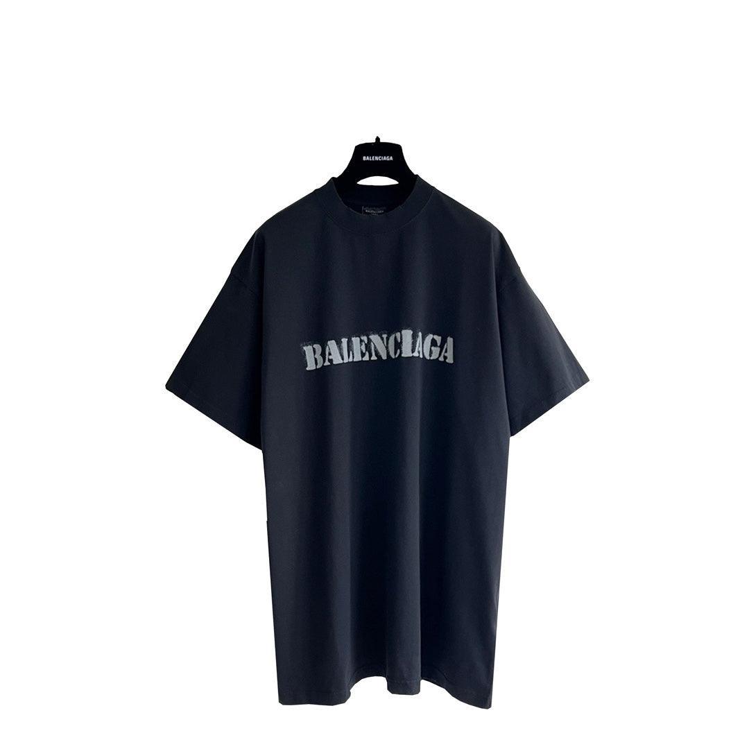 Balenciaga Black T-Shirt Without Collar Banlieue91
