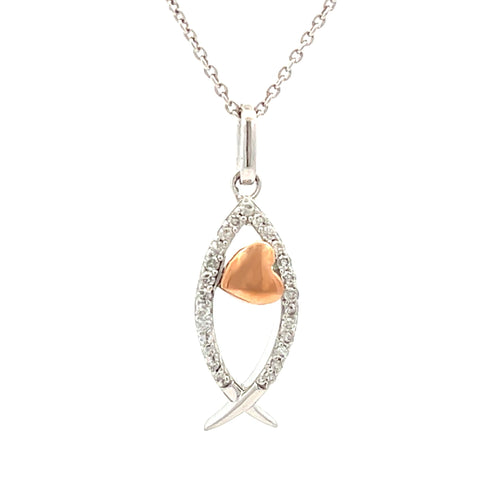 .17ct Cross Religious Pendant Sterling Silver 10KT Gold Bids.com