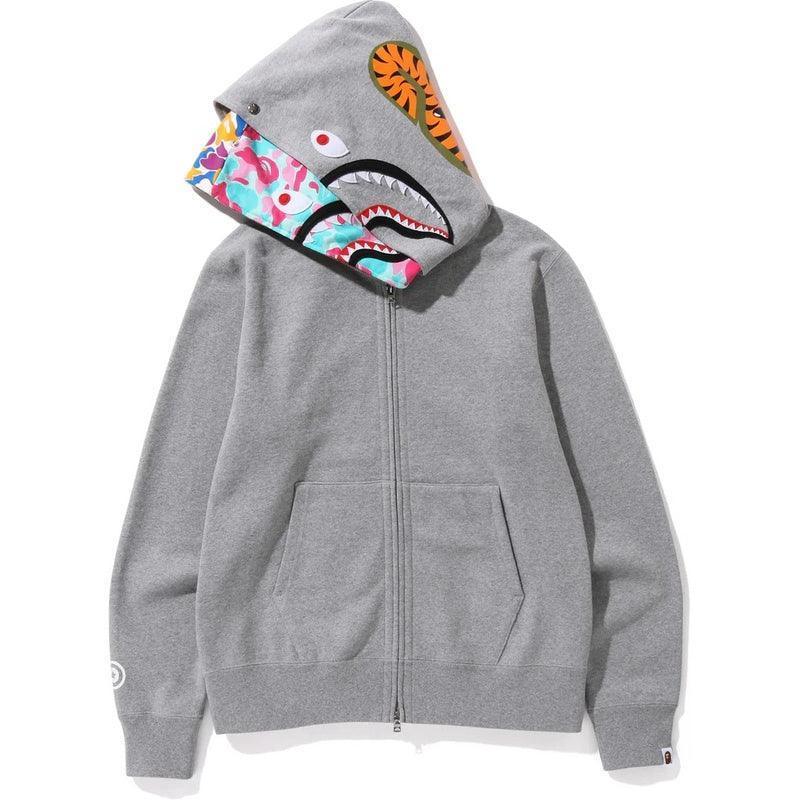 BAPE ABC CAMO SHARK WIDE FIT FULL ZIP DOUBLE A Bathing Ape - Grey Banlieue91