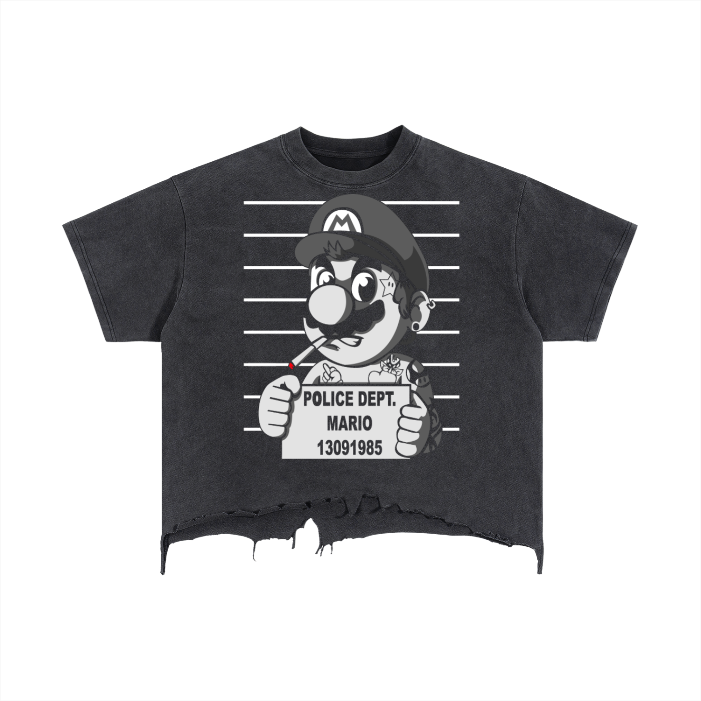 Vintage Wash Boxy Distressed Hem T-Shirt